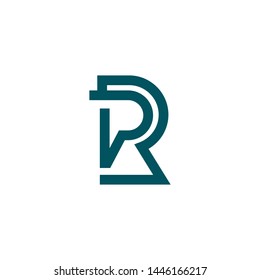 PR RP P R initial based letter icon logo. RP or PR letter logo.