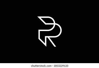Diseño del logotipo PR P R con fondo. Letra de icono del monograma creativo mínimo basado en el inicio. Diseño vectorial de alfabeto lujoso moderno