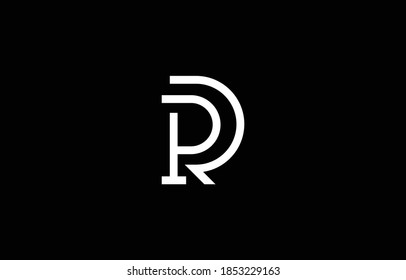 PR RP P R logo design concept with background. Initial based creative minimal monogram icon letter. Modern luxury alphabet vector design