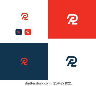 Pr, RP, R Letter Logo Design vector Template