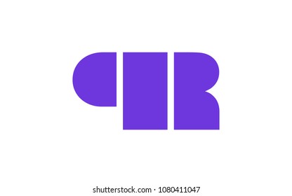 PR RP Unique Letter Initial Logo Design 