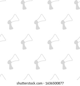 PR seamless pattern, news, public relations vector background with megaphones