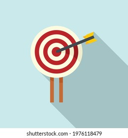 Pr specialist target icon. Flat illustration of pr specialist target vector icon for web design