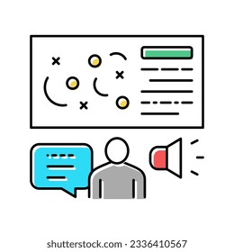 pr Strategie Farbe Symbol Vektorgrafik. pr Strategiezeichen. einzelne Symbolillustration