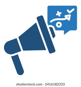 PR Strategy icon line vector illustration