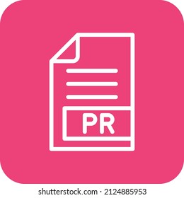 Ilustración de diseño de iconos del vector PR