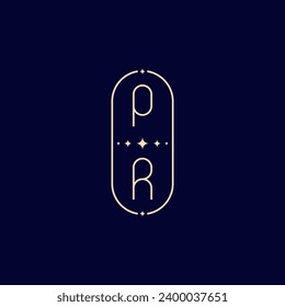 PR wedding lie monogram with high quality professional design that will print well across any print media