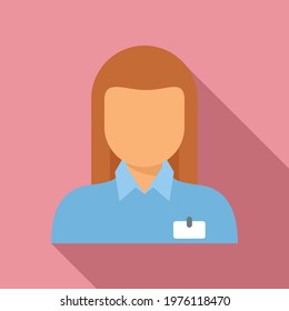 Pr Woman Specialist Icon. Flat Illustration Of Pr Woman Specialist Vector Icon For Web Design