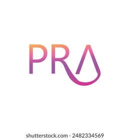 ILUSTRACIÓN VECTORIAL de Plantilla de diseño de logotipo inicial de letra PRA
