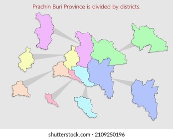 Prachin Buri Province is divided by districts.