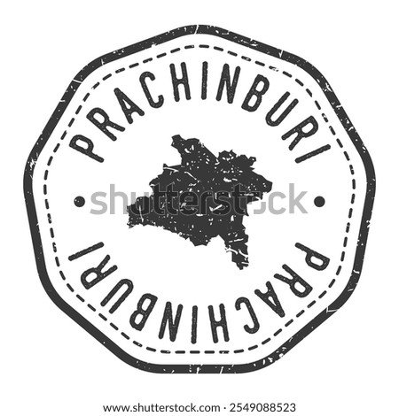 Prachinburi Map Stamp Retro Postmark. Silhouette Postal Passport. Seal Round Vector Icon. Badge Vintage Postage Design.	
