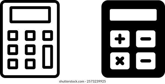Practical Calculator Vector Icon Set