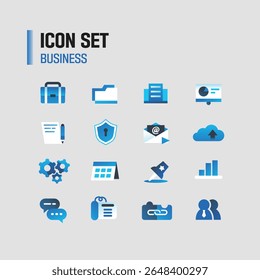 Conjunto Prático de Ícones de Cor Plana 