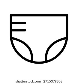 Conjunto de ícone de fralda prática para cuidados infantis, aplicativos para pais e design de IU de higiene infantil
