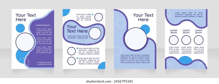 Practical guide blank brochure layout design. Teaching new employees. Vertical poster template set with empty copy space for text. Premade corporate reports collection. Editable flyer paper pages