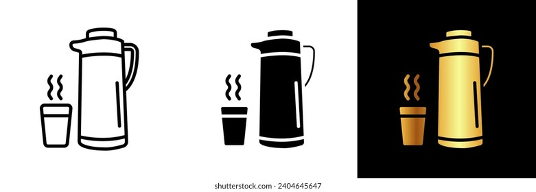 A practical icon representing a thermos, perfect for websites, apps, or designs associated with hot and cold beverage containers, outdoor activities, 