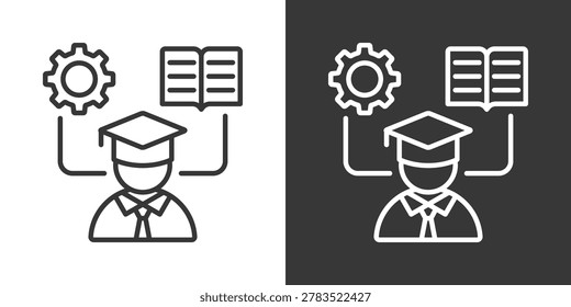 Practical Learning Icon Set Vector Collection Isolated In Black And White