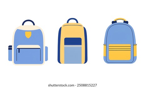 A practical vector icon of a school backpack, ideal for educational, student, and academic projects. Perfect for use in apps, websites, and branding related to school supplies and student life 1