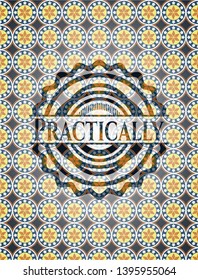 Practically arabesque style emblem. arabic decoration.