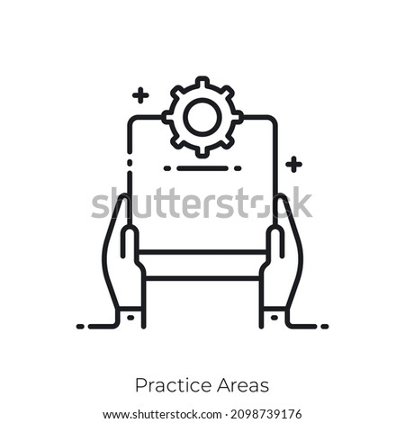 Practice Areas icon. Outline style icon design isolated on white background