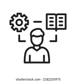 Practice Based Learning icon vector image. Can also be used for Physical Fitness. Suitable for mobile apps, web apps and print media.