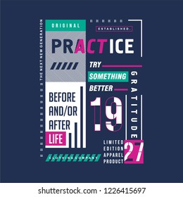practice gratitude text frame vector t shirt design
