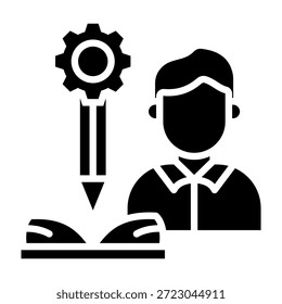 Practice Icon Glyph Style Vector Illustration