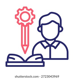 Practice Icon Line Color Style Vector Illustration