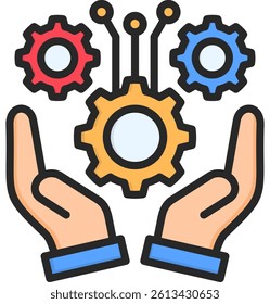 Practice Icon Lineal Color Vector Illustration