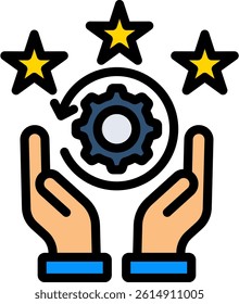 Practice Icon Lineal Color Vector Illustration