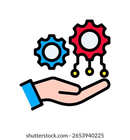 Practice Icon Lineal Color Vector Illustration