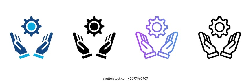 Practice Icon Multiple Style Vector Illustration
