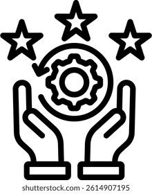Practice Icon Outline Vector Illustration