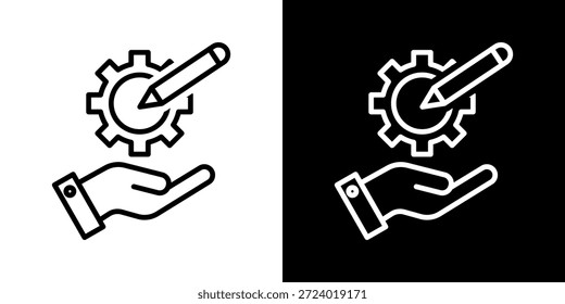 Hoja De Iconos De Práctica En Blanco Y Negro