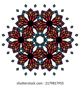 In der Praxis ist die Mandala zum allgemeinen Namen für jeden Plan, jedes grafische oder geometrische Muster geworden, das den Kosmos metaphysisch oder symbolisch darstellt, den Mikrokosmos des Universums von einem Menschen 

