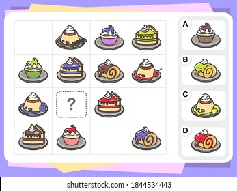 Practice Questions Worksheet for Education and IQ Test. task for the development of logical thinking, vector illustration [Answer is B]