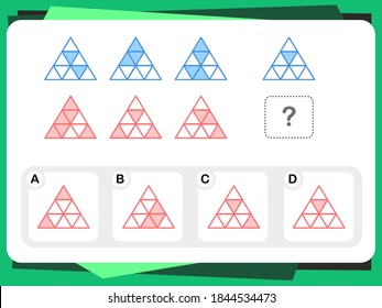 Practice Questions Worksheet for Education and IQ Test. task for the development of logical thinking, vector illustration[Answer is C]