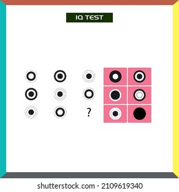 Hoja de trabajo de preguntas de práctica para educación y prueba de CI. tarea para el desarrollo del pensamiento lógico, ilustración vectorial 