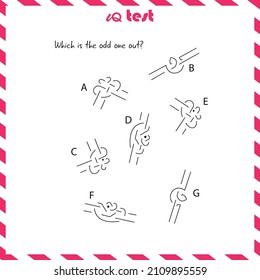 Practice Questions Worksheet for Education and IQ Test. task for the development of logical thinking, vector illustration
