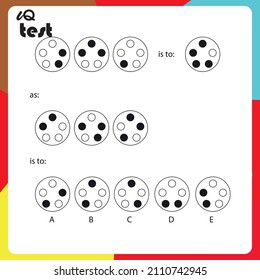 Practice Questions Worksheet for Education and IQ Test. task for the development of logical thinking, vector illustration