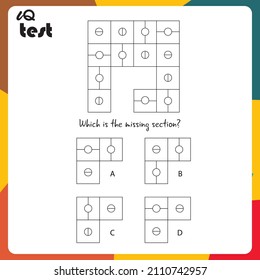 Practice Questions Worksheet for Education and IQ Test. task for the development of logical thinking, vector illustration
