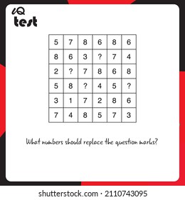 Practice Questions Worksheet for Education and IQ Test. task for the development of logical thinking, vector illustration