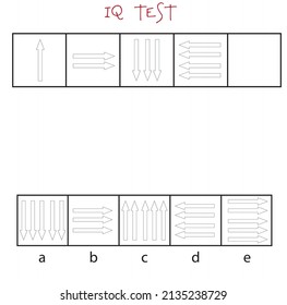Hoja de trabajo de preguntas de práctica para educación y prueba de CI. para el desarrollo del pensamiento lógico, ilustración vectorial. PRUEBA IQ