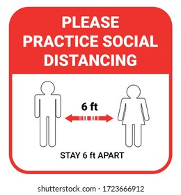 Practice social distancing, keep distance in public facility to avoid or protect from COVID-19 coronavirus outbreak spreading concept. Infographic design keeping space or distance from other people