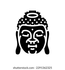 practice spiritual yoga relax glyph icon vector. practice spiritual yoga relax sign. isolated symbol illustration