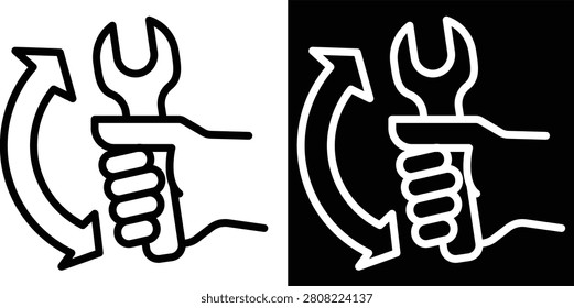 practice Two-tone version in black and white background