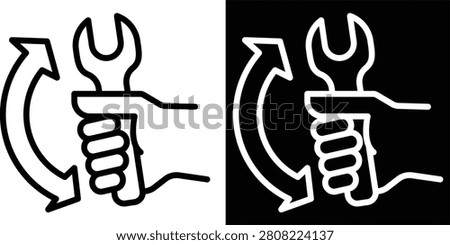 practice Two-tone version in black and white background