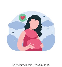 Pragnancy Vector Illustration which can easily edit or modify

