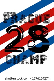 prague champ,t-shirt design