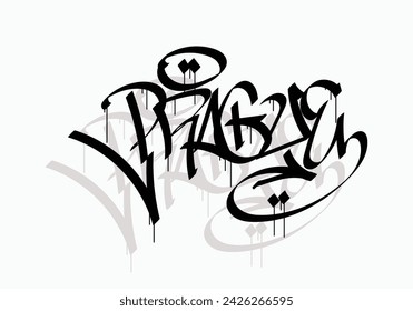 PRAGUE city graffiti tag style